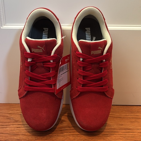 NWT Puma Safety Work Shoes - Iconic Suede Red Womens Low - Picture 5 of 16